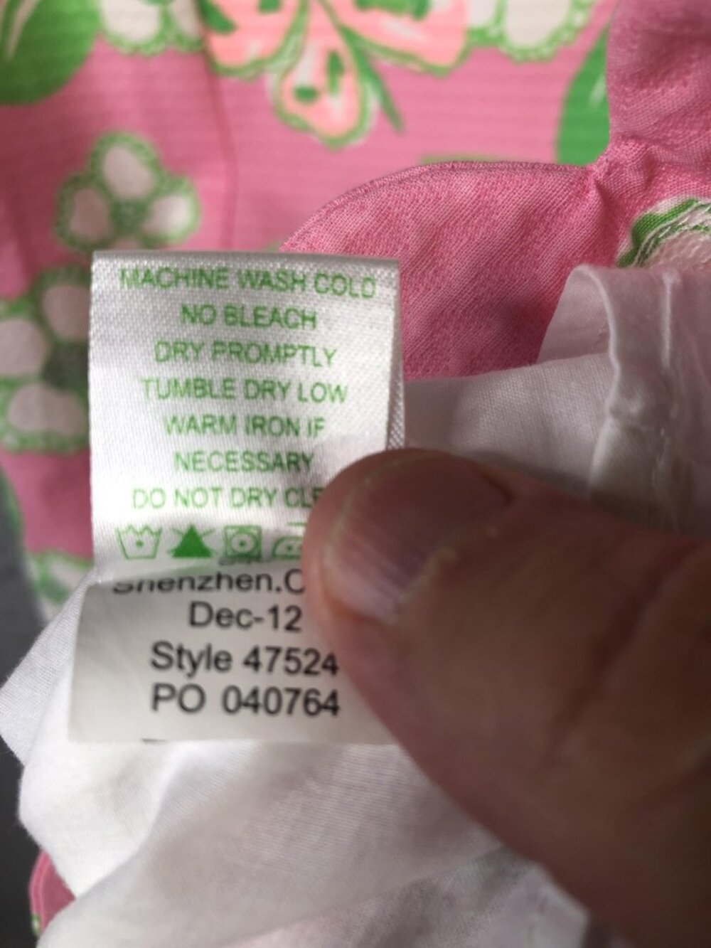 Lilly Pulitzer Dress Womens 14 Pink Butterfly Floral Shift Scallop Hem Nina NEW - Picture 10 of 16